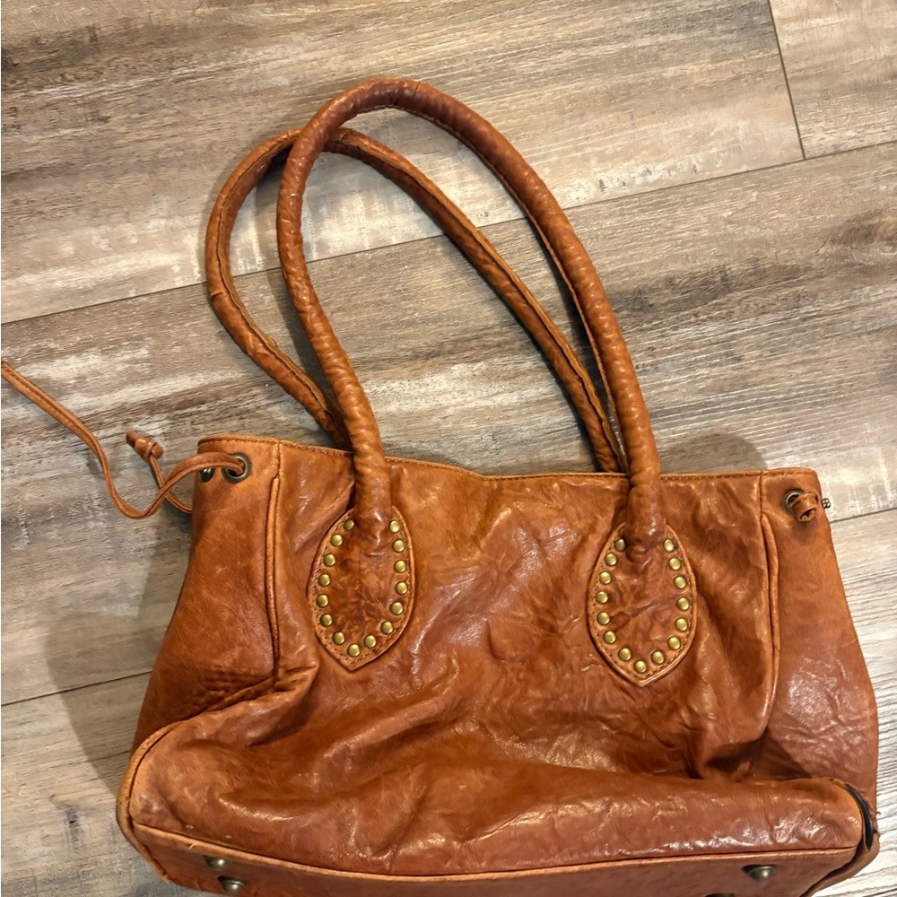 Old Gringo Tan Leather Studded Shoulder Bag